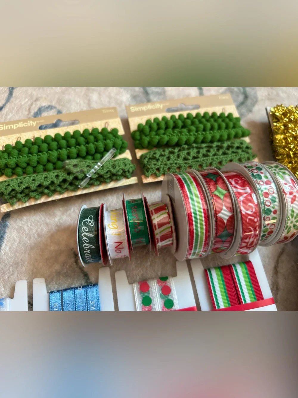 Christmas Ribbons, Trims, & Tinsel Collection